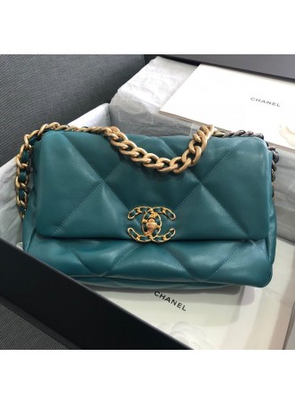 CHANEL 19  FLAP BAG  BLUE